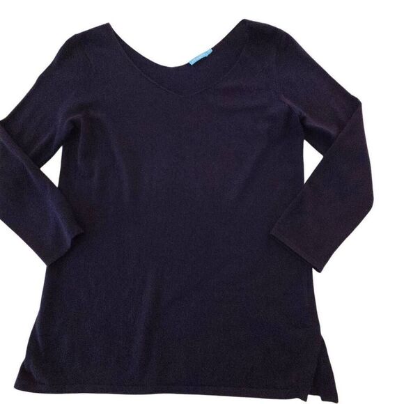 J. McLaughlin Womens Cotton Blend Pullover Sweater Navy Blue Size XS - Picture 3 of 10